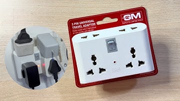 GM 3 Pin Universal Travel Adaptor Unboxing & Use