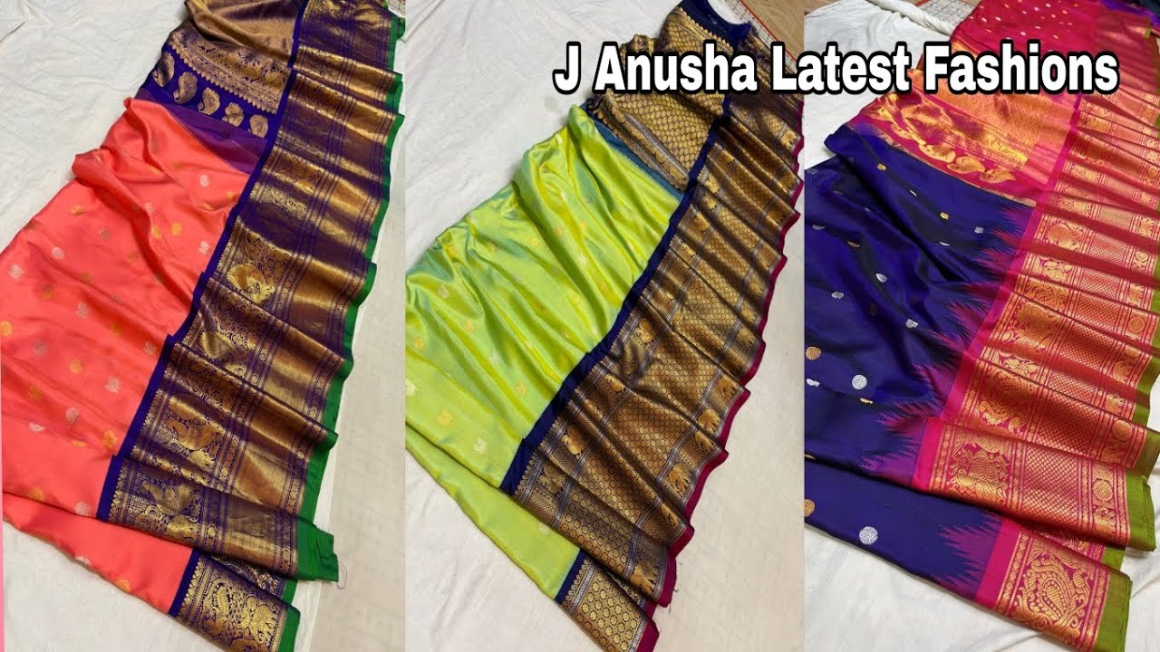 24-02-26 | Premium Gadwal Kanchi Border Pure Silk Sarees @JAnushaLatestFashions 👉9493093905.