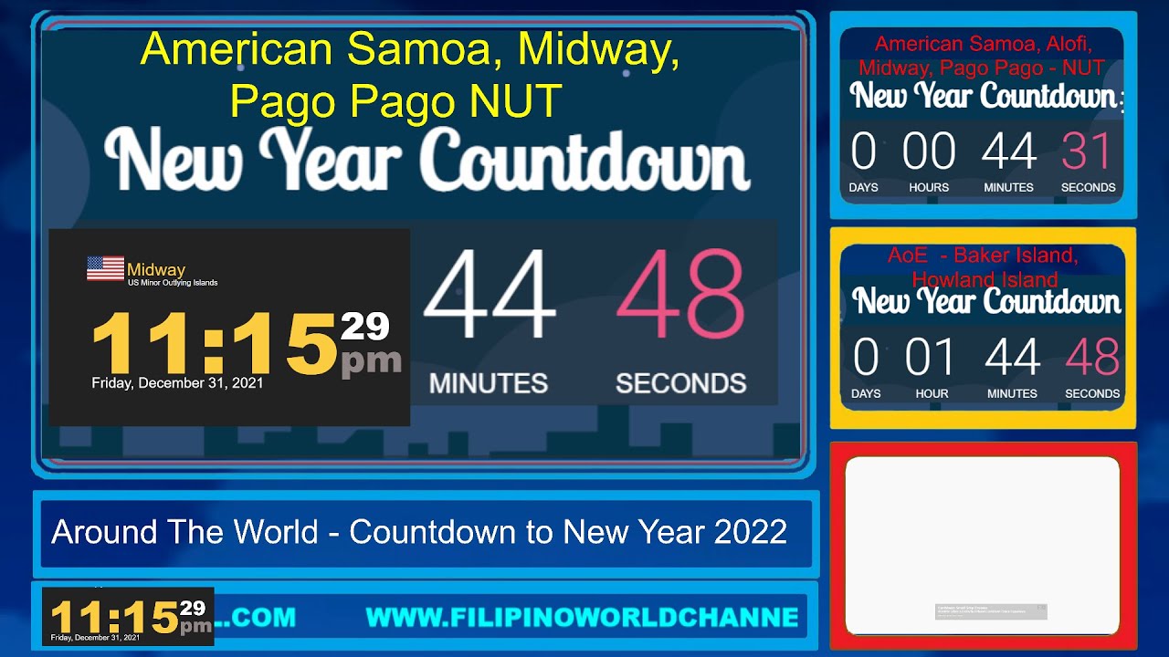 2022 NEW YEAR COUNTDOWN AoE Baker Island, Howland Island YouTube
