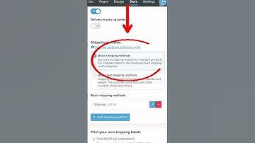 Setting up the BASIC Shipping Methods