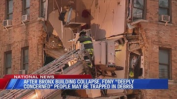 After Bronx building collapse, FDNY "deeply concerned" people trapped in debris