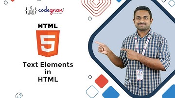 Different types of text formatting elements | Text elements in HTML | Codegnan