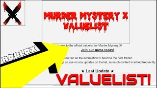 NEW SECRET MMX VALUE LIST! (Roblox Murder Mystery X) 