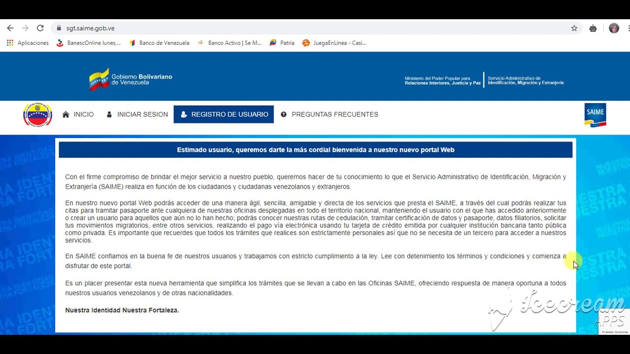 Como recuperar tu usuario saime (NUEVO METODO) YouTube Como recuperar tu usuario saime (NUEVO METODO) YouTube