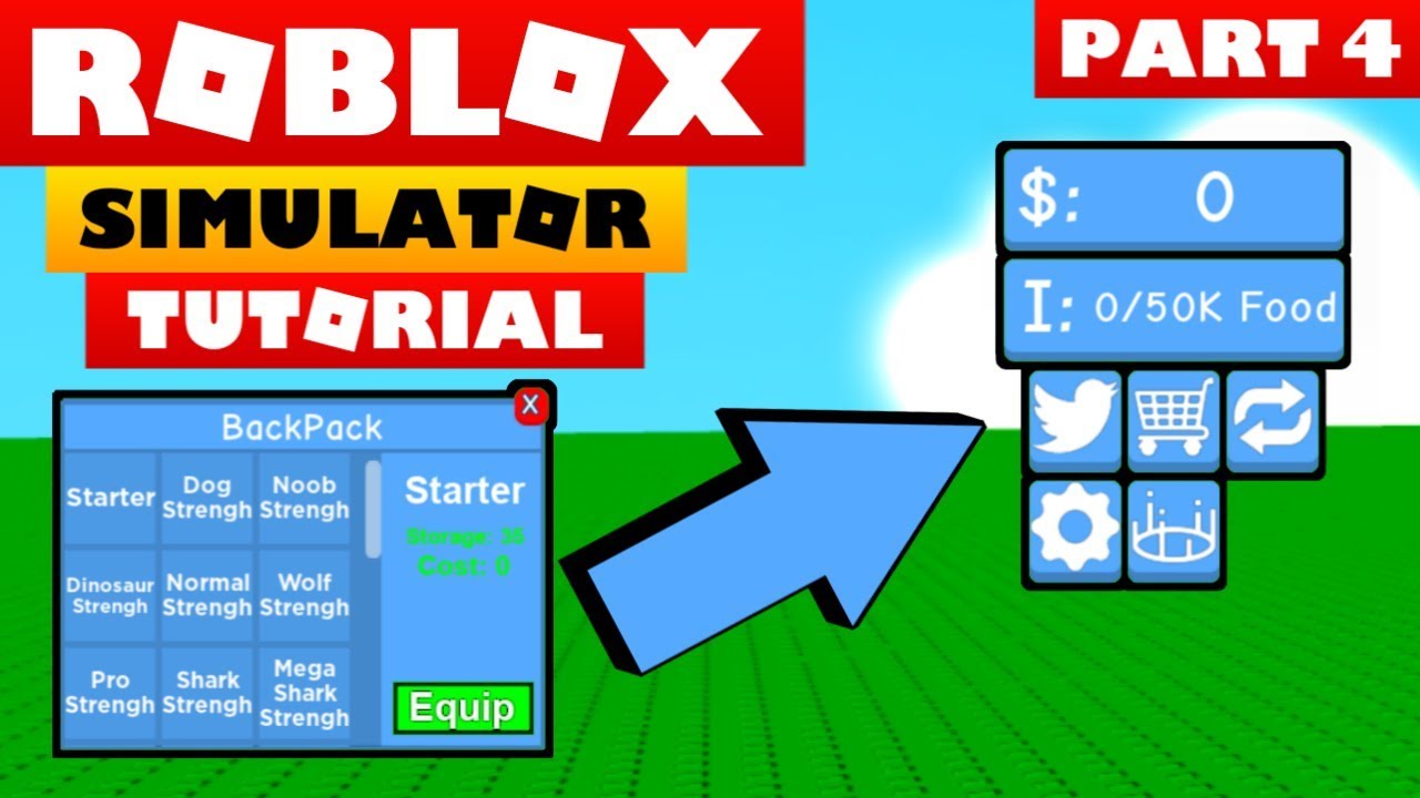 Roblox Studio Tutorial Simulator Kit Part 4 Youtube - login to roblox make delicious simulator