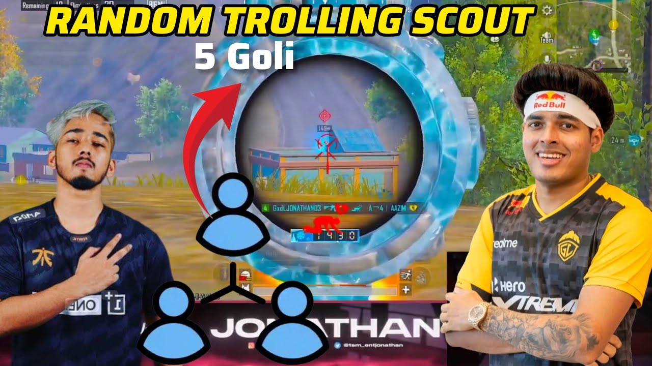 Random Troll Scout 5 Goli 🥶 JONATHAN Funny Movements 😂 || Today Matching Random Trolling Scout
