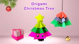 DIY Origami Paper Christmas Tree: Table & Hanging Decorations | Easy Holiday Craft Tutorial