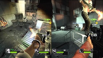 Left 4 Dead 2: Dead Air Campaign Chapter 3: The Construction Site Split Screen Co Op Gameplay