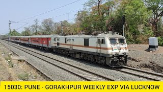 15030: Pune - Gorakhpur Weekly Exp Via Bhopal , Jhansi, Kanpur,  Lucknow With AJNI WAP7