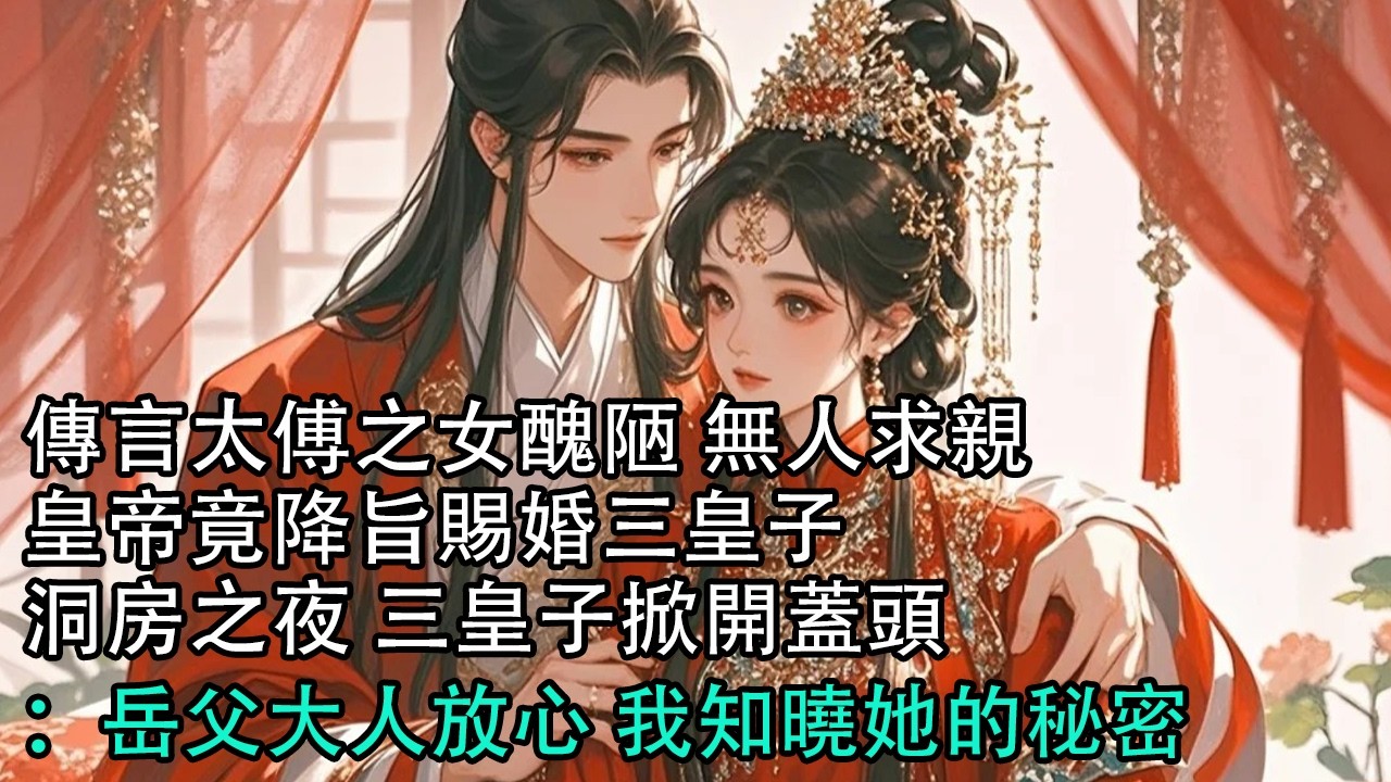 【一口氣看完】傳言太傅之女醜陋 無人求親皇帝竟降旨賜婚三皇子，洞房之夜 三皇子掀開蓋頭：岳父大人放心 我知曉她的秘密#古言 #有聲小說 #情感故事
