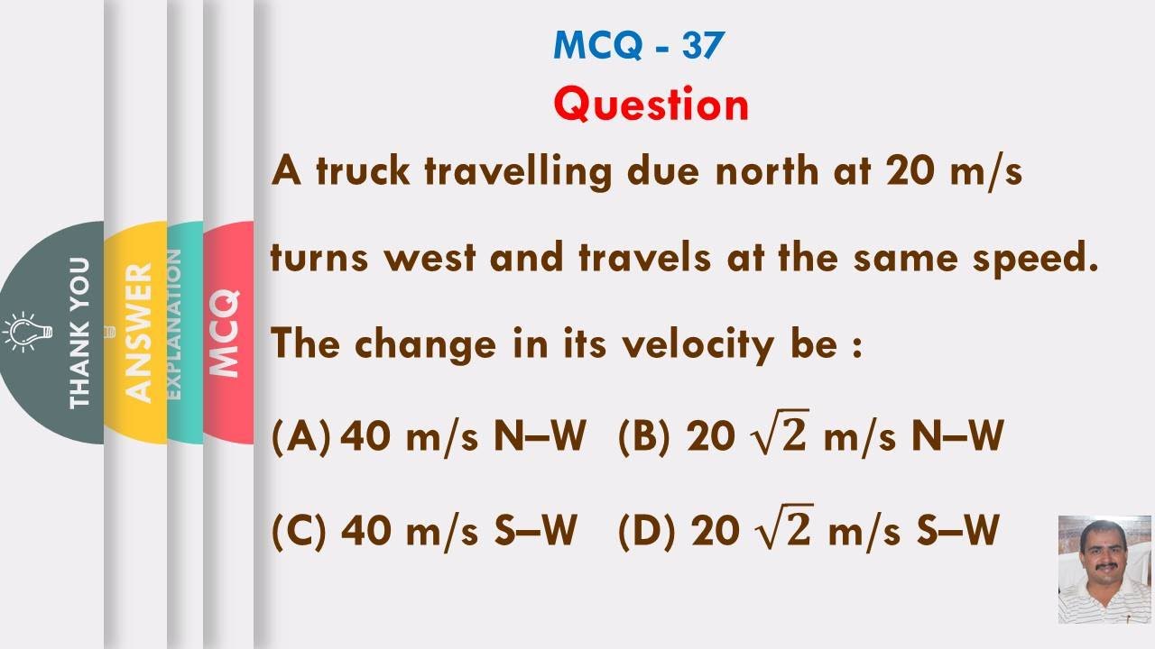 truck travelling due north at 20