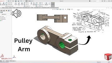 Pulley Arm SolidWorks Tutorial 2025! Exercise 145