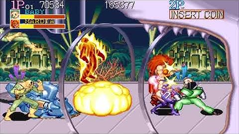 Captain Commando: Stage 6: Aquarium playing as Baby (Arcade) [FREE GAMEPLAY]