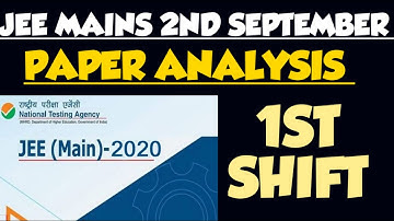 JEE Mains 2nd September | 1st Shift Paper Analysis | Expected Cut Off | Jagan Teaching Videos