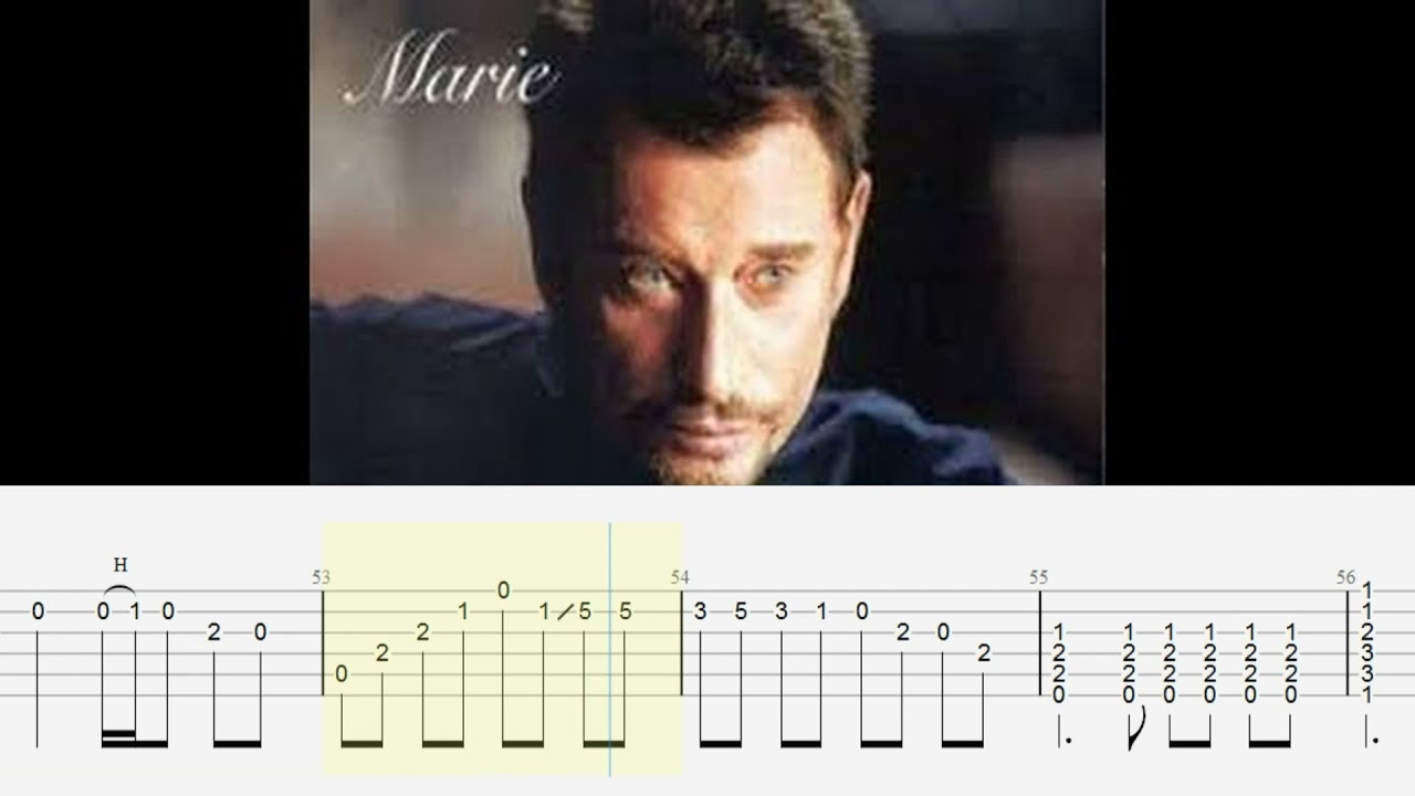 Oh Marie Johnny Halliday Bande son avec sa tablature YouTube