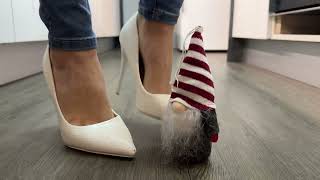 White Heels Crush Elf - Asmr Crushing And Trampling In Heels - Stuffed Toy