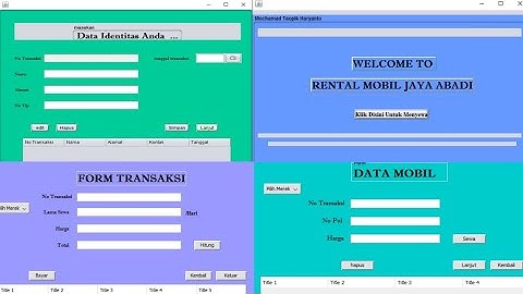 Aplikasi Rental Mobil Sederhana Berbasis Java | Netbeans 8.2 | Part 2