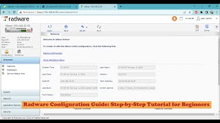 Radware Alteon Vm Configuration Alteon Load Balancer Setup Radware Alteon Vm Initial Setup...