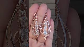 Inspiration! Copper wires and sparkly CZs! #wireart #diy #jewelry #wirewrap