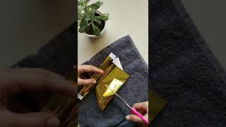 a quick hack on how you can gold foil your stickers! #diywitharttstruck #shorts