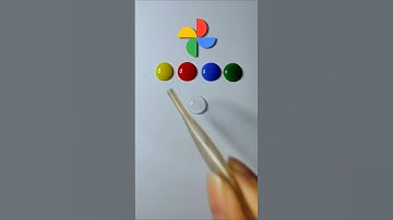 Google Photos Logo 💛 Color Mixing #satisfying #shorts #art #waterdrop