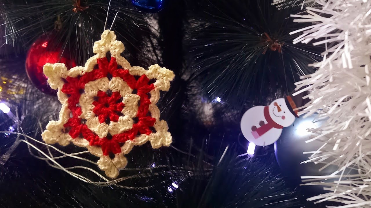 Crochet Christmas decoration -  Snowflake