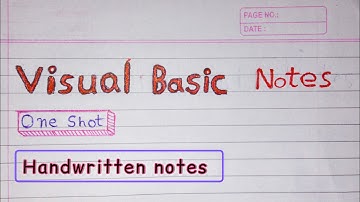 What is visual basic in hindi | One shot