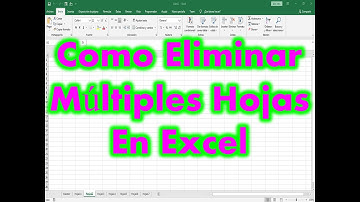Como eliminar multiples hojas de tu archivo de excel