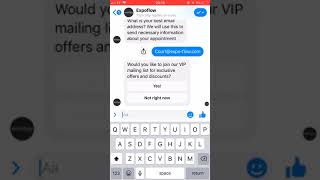 Facebook Messenger Business Chatbot and Customer Database Demo screenshot 4
