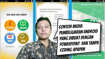 Contoh Media Pembelajaran Android yang dibuat dengan PowerPoint tanpa koding apapun.