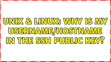 Unix & Linux: Why is my username/hostname in the SSH public key?