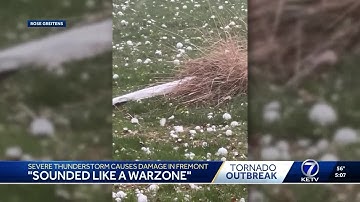 Nebraska storm damage: Huge hail, extreme winds hit Fremont