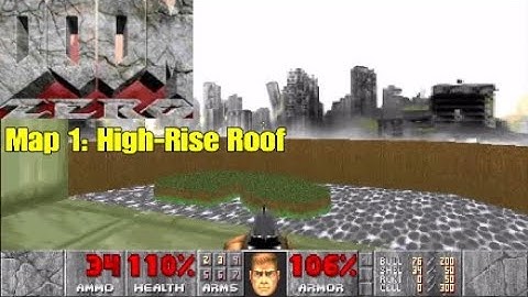 Doom Zero (100%) Walkthrough: Map 1 - High-Rise Roof
