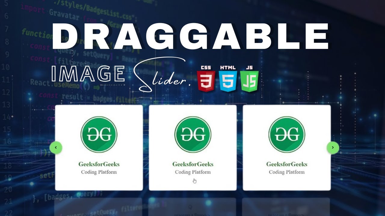 Build a Draggable Image Slider with Pure JavaScript HTML and CSS