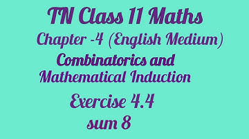 TN 11th Maths|Exercise 4.4 Sum 8 (Tamil Medium)