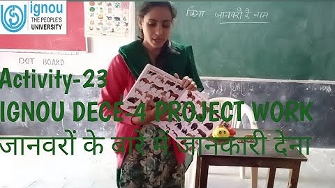 IGNOU DECE-4 PROJECT WORK VIDEO Phase-2 (activity-23)