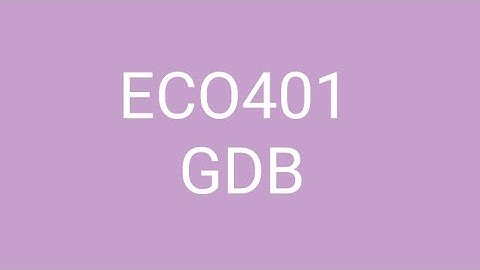 ECO401 GDB (fall 2021)