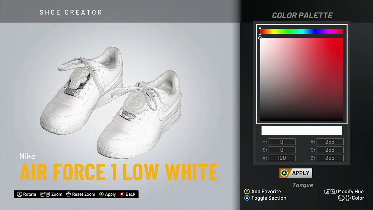NBA 2K20 Shoe Creator - Nike Air Force 1 Low \