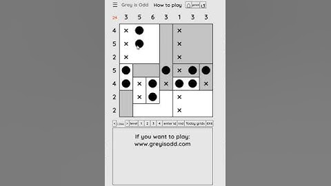 Grey is Odd - Today grids. Solution level 2 7X7 dated 03-02-2024