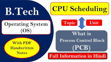 Process Control Block (PCB) ll Operating System ll Explained with Examples in Hindi