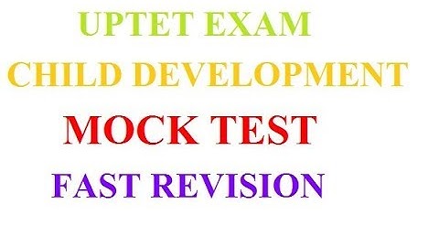 HTET REET UPTET  EXAM MOCK TEST CHILD  DEVELOPMENT FAST REVISION
