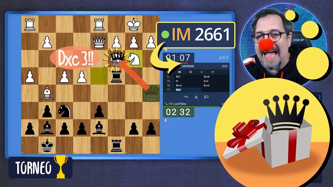 🔴 SACRIFICO DAMA en plena apertura a un M.I. (y en directo)