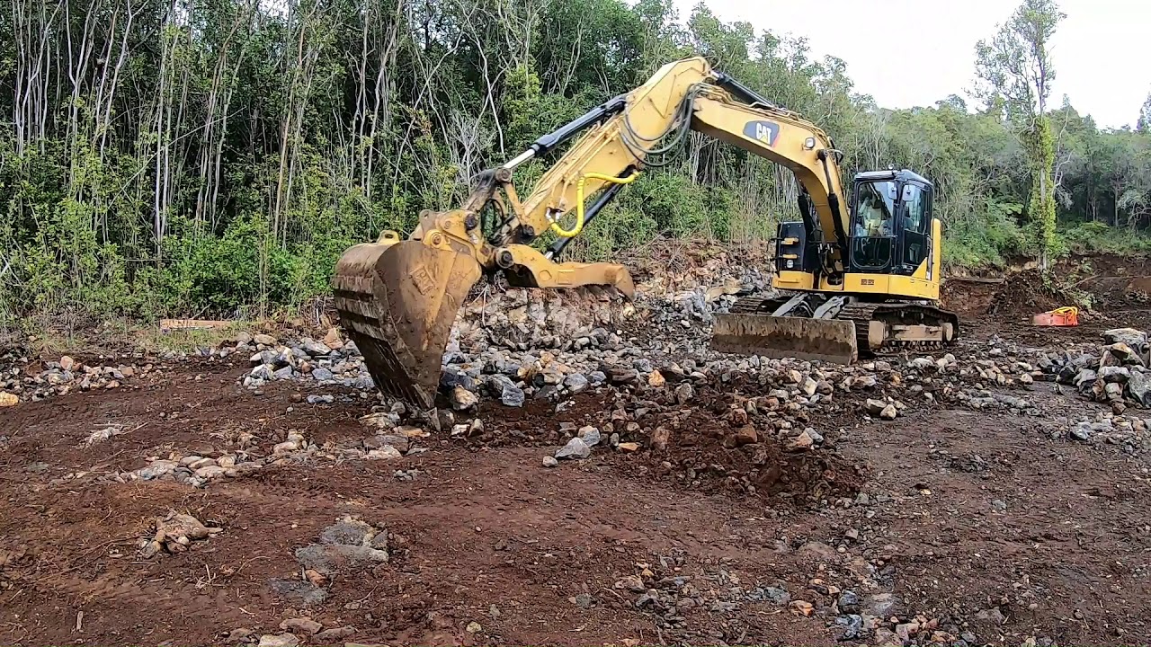 Cat 314E Excavator Finish Grading Large Pad