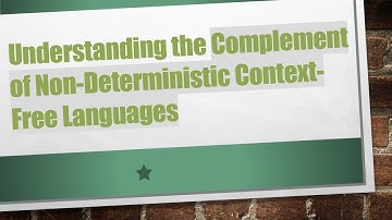 Understanding the Complement of Non-Deterministic Context-Free Languages