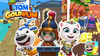 Talking Tom Gold Run - General Tom vs Valkyrie Angela vs Stone Age Hank 🦖🎎⚔️