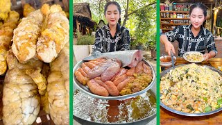 Mommy Chef Sros Cook FISH EGG fry COOKED RICE with fried big fish part recipe| Cooking with Sros by Cooking With Sros 26,466 views 4 weeks ago 8 minutes, 2 seconds
