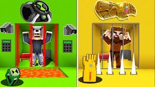 OMNİTRİX HAPİSHANE VS SONSUZLUK ELDİVENİ HAPİSHANE 😱 - Minecraft