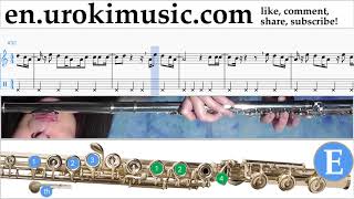 How to Play Flute Clean Bandit - Rockabye ft Sean Paul Anne-Marie Tabs Part#2 um-i352