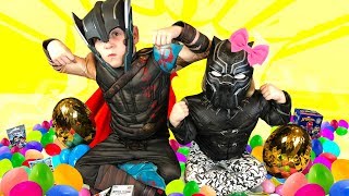 Little Flash and Ava Play “Heroes & Villains” (Black Panther and Avengers Edition)