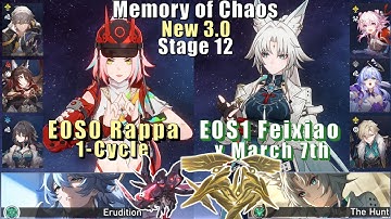 E0S0 Rappa Superbreak & E0S1 Feixiao March 7th | 3.0 Memory of Chaos 12 3 Stars | Star Rail